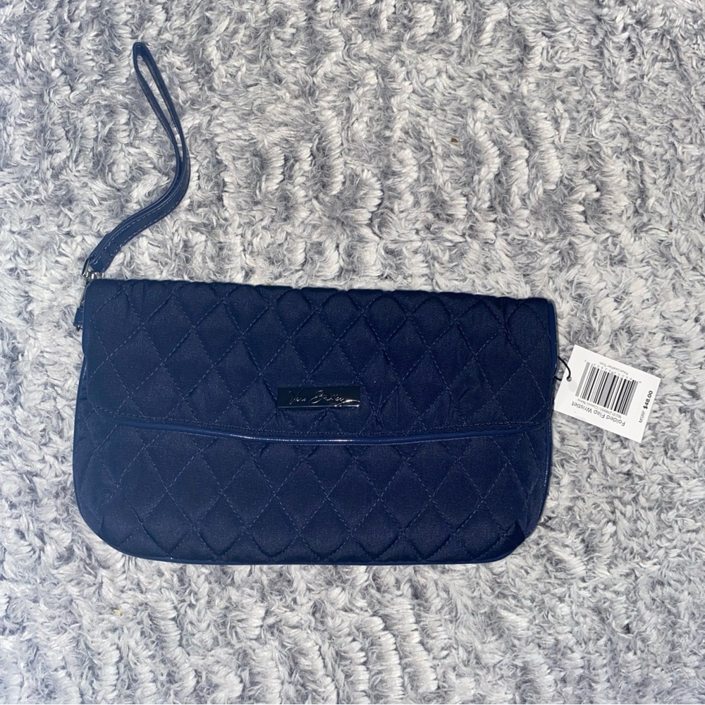 Vera Bradley Navy Quilted Wristlet